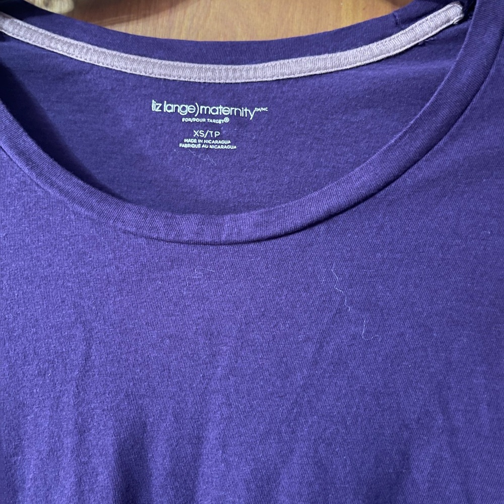 Liz Lange maternity purple shirt - Picture 3 of 3